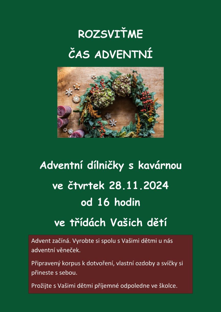 Adventní dílničky ve třídách